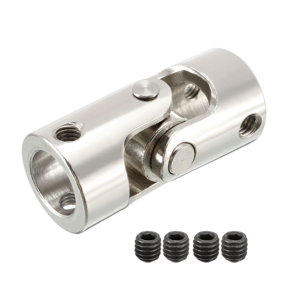 uxcell Uxcell 10mm to 10mm Inner Dia Rotatable Universal Steering Shaft U Joint Coupler L35XD16