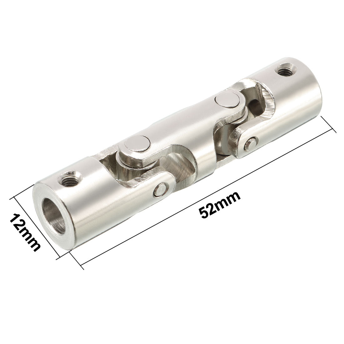 Uxcell 3pcs Universal Joint Coupler – 4mm To 5mm Inner Diameter, Nickel-Coated Iron, Rotatable Steering Shaft Coupling