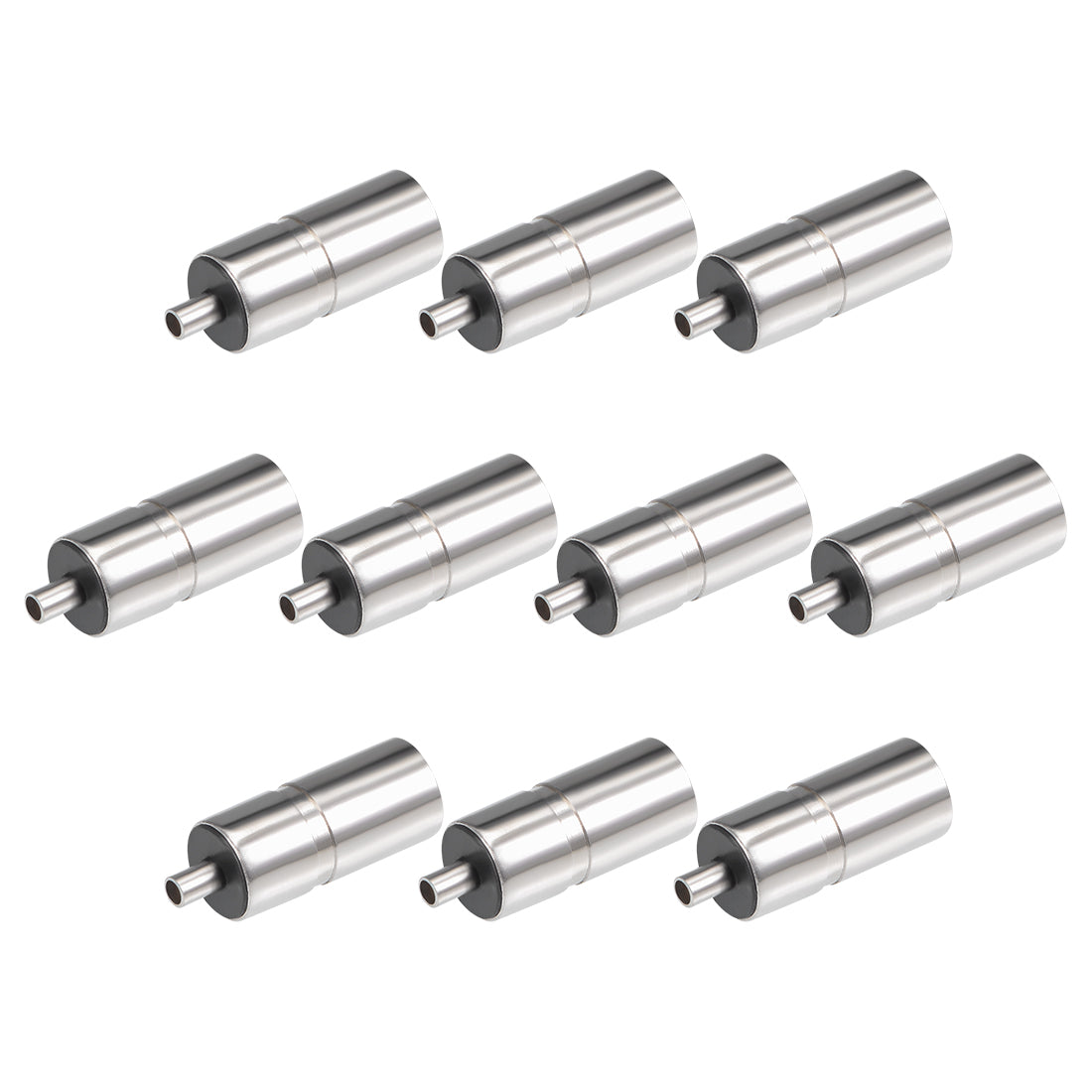 uxcell Uxcell 10Pcs DC Female Connector 3.5mm x 1.35mm Power Cable Jack Adapter Silver Tone