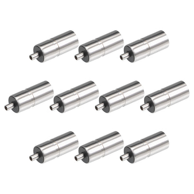 Harfington Uxcell 10Pcs DC Female Connector 3.5mm x 1.35mm Power Cable Jack Adapter Silver Tone
