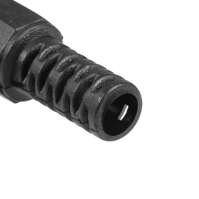 Harfington Uxcell 10Pcs DC Male Connector 3.5mm x 1.1mm Power Cable Jack Adapter Black