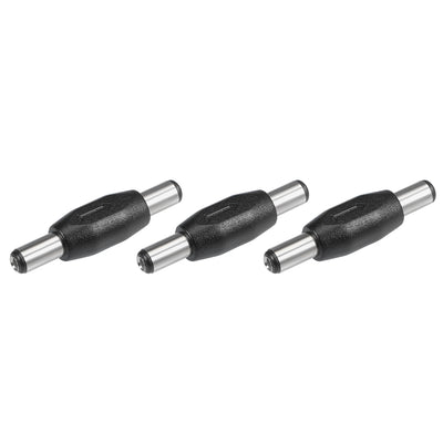 Harfington Uxcell 3Pcs DC Male to Male Connector 5.5mm x 2.1mm Power Cable Jack Adapter Black