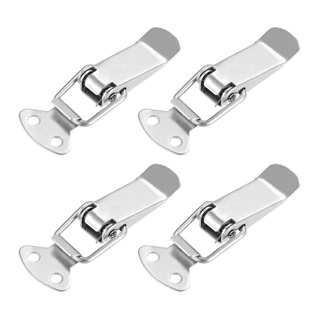 uxcell Uxcell 304 Stainless Steel Spring Loaded Toggle Case Box Crate Trunk Latch Catches Clamp Hasps 4 pcs, 72mm Overall Length