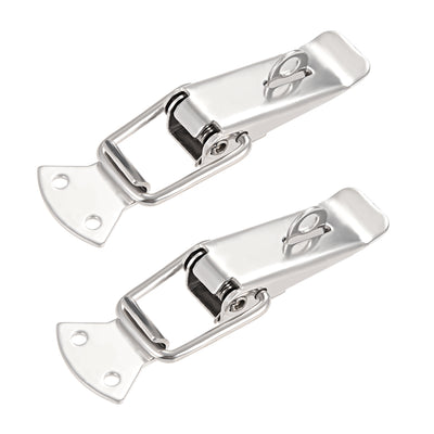uxcell Uxcell Iron Spring Loaded Toggle Case Box Chest Trunk Latch Catches Hasps Clamp 2 pcs, 127mm Overall Length