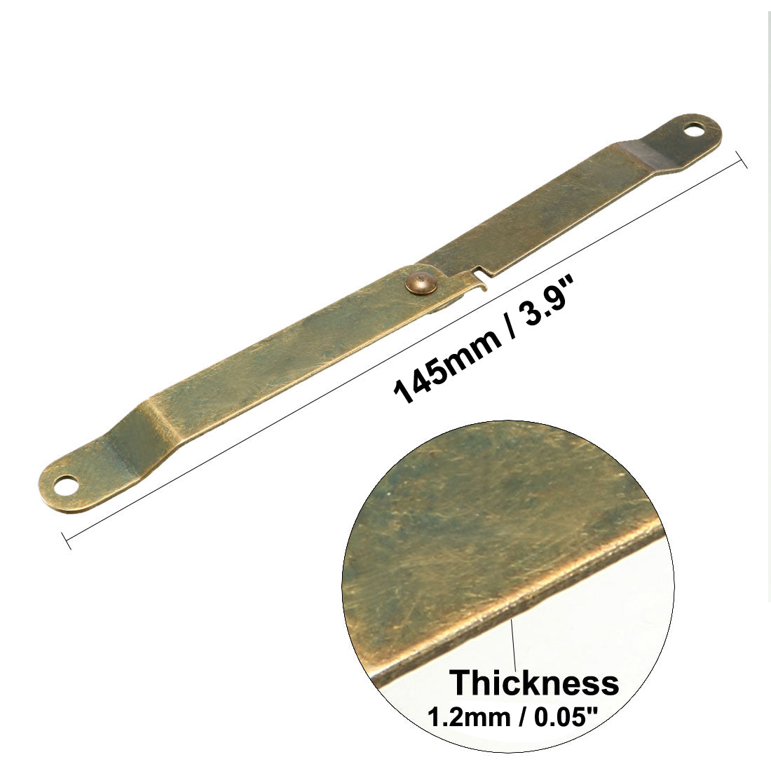 uxcell Uxcell Folding Support Hinge Furniture Decorative Box Lid Hinges Bronze 83mmx11mm 10 Pcs