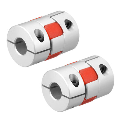 Harfington Uxcell 2pcs Shaft Coupling 10mm to 10mm Bore L35xD25 Flexible  Joint for Servo Stepped Motor