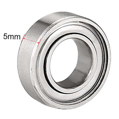 Harfington Uxcell Deep Groove Ball Bearings Metric Double Shielded Carbon Steel Z1 Level
