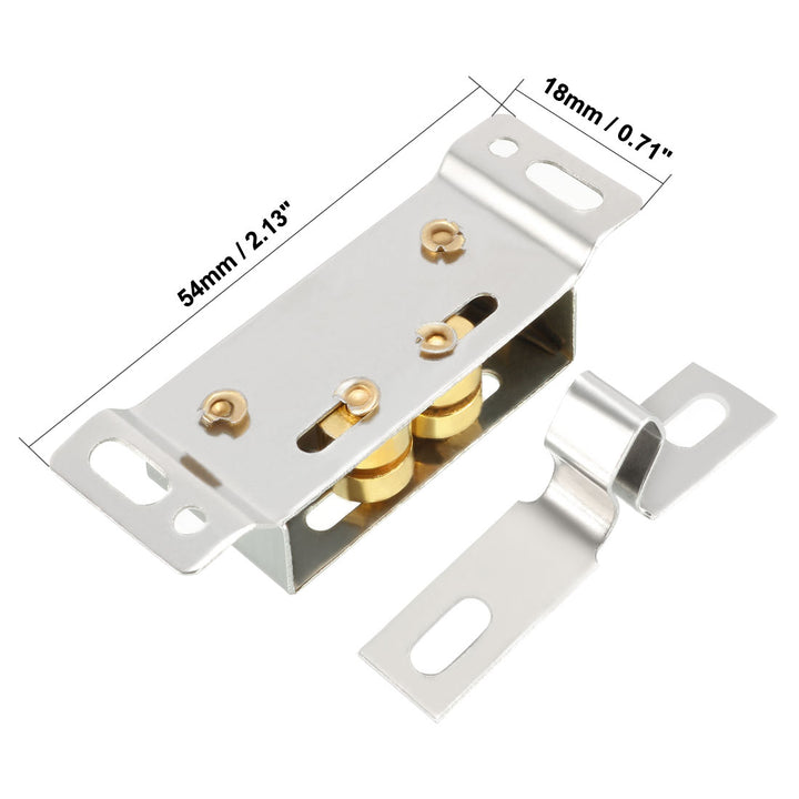 Uxcell Stainless Steel Double Ball Roller Catch – Silver Tone Cabinet Latch For Wardrobe, Door, Drawer (54mm) - View #5