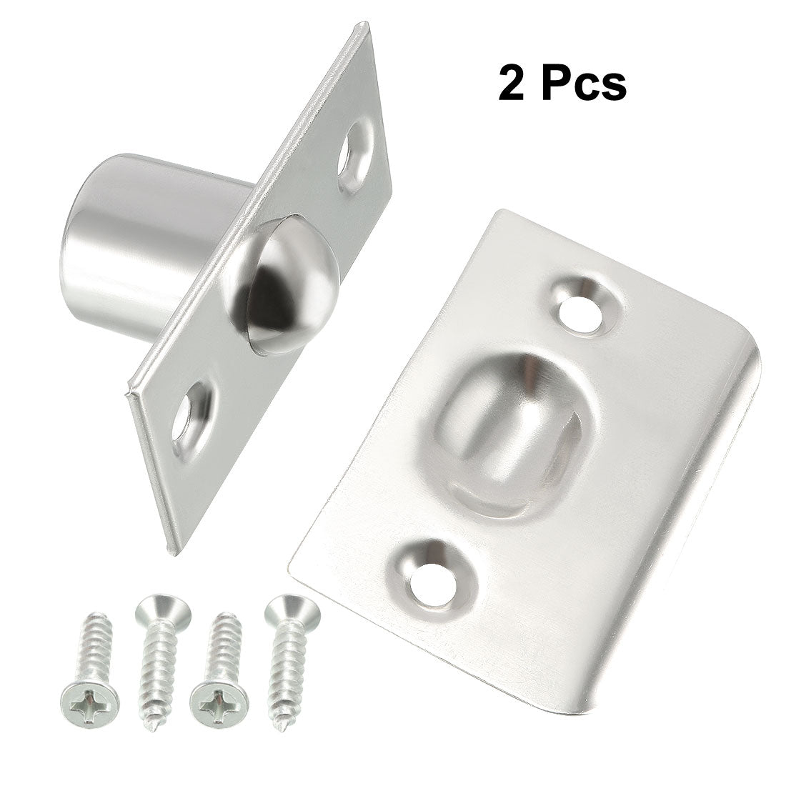 uxcell Uxcell Closet Door Drive-in Large Ball Catch Stainless Steel With Strike Plate Screws 2PCS