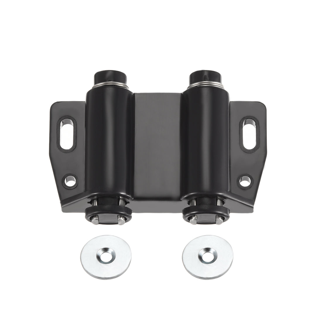 uxcell Uxcell Double Magnetic Touch Catch Latch Plastic PE Black for Cabinet Door Shutter