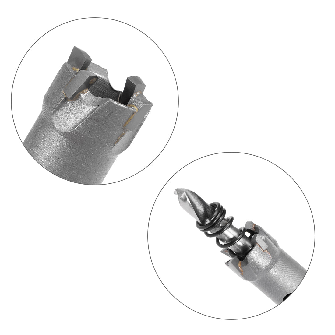 Uxcell Uxcell Carbide Hole Saw Cutter Drill Bits for Stainless Steel Alloy Metal, 22.5mm