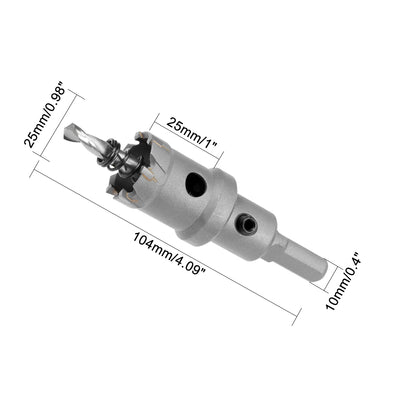 Harfington Uxcell Carbide Hole Saw Cutter Drill Bits for Stainless Steel Alloy Metal, 22.5mm