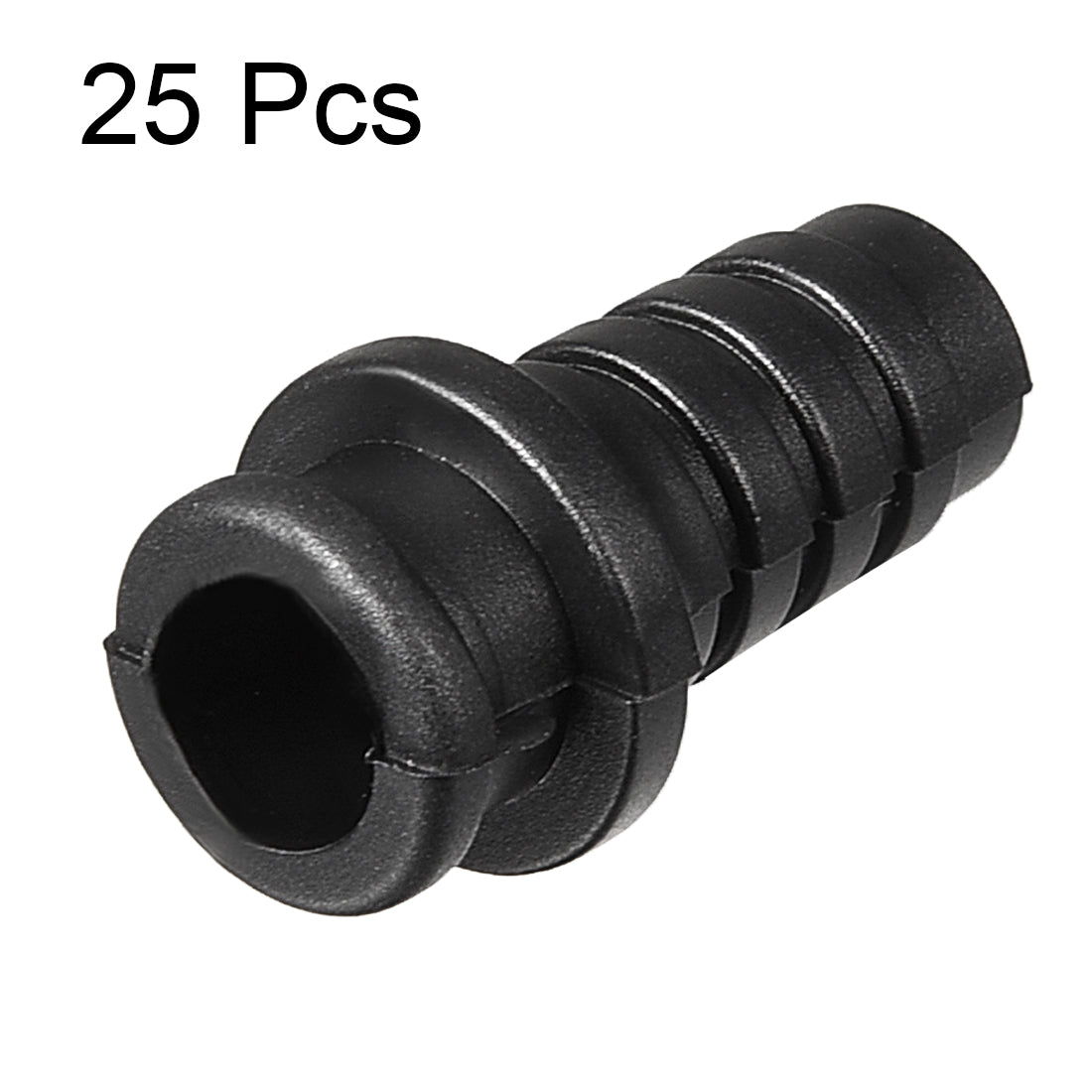 uxcell Uxcell 25pcs 8-7mm PVC Strain Relief Cord Boot Protector Power Tool Hose Black