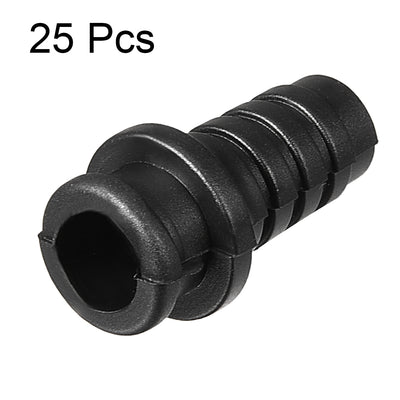 Harfington Uxcell 25pcs 8-7mm PVC Strain Relief Cord Boot Protector Power Tool Hose Black