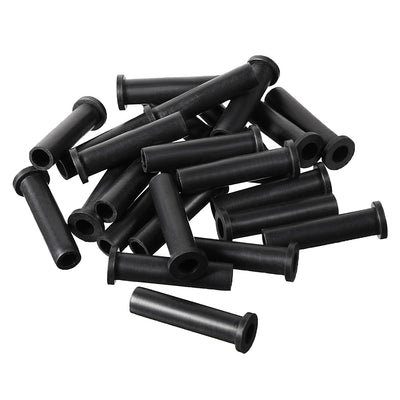 Harfington Uxcell 25 Pcs Rubber Strain Relief Cord Boot Protector Cable Sleeve Hose 33mm Long Black