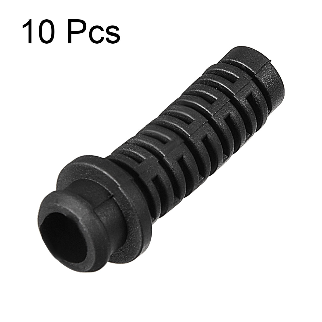 uxcell Uxcell 10pcs 6mm Inner Dia PVC Strain Relief Cord Boot Protector Power Tool Hose Black