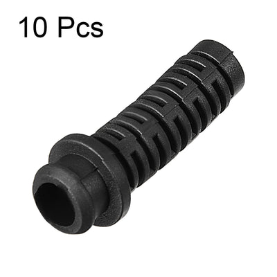 Harfington Uxcell 10pcs 6mm Inner Dia PVC Strain Relief Cord Boot Protector Power Tool Hose Black