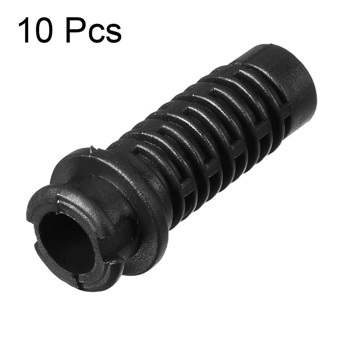 uxcell Uxcell 10pcs 7.5-8.0mm PVC Strain Relief Cord Boot Protector Power Tool Hose Black