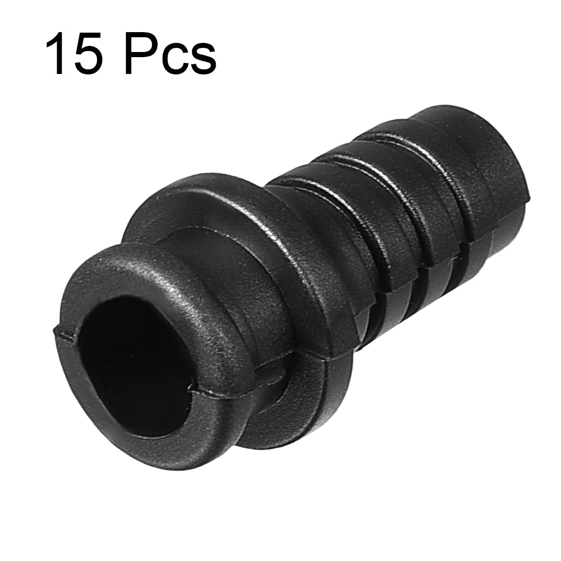 uxcell Uxcell 15pcs 8-7mm PVC Strain Relief Cord Boot Protector Power Tool Hose Black