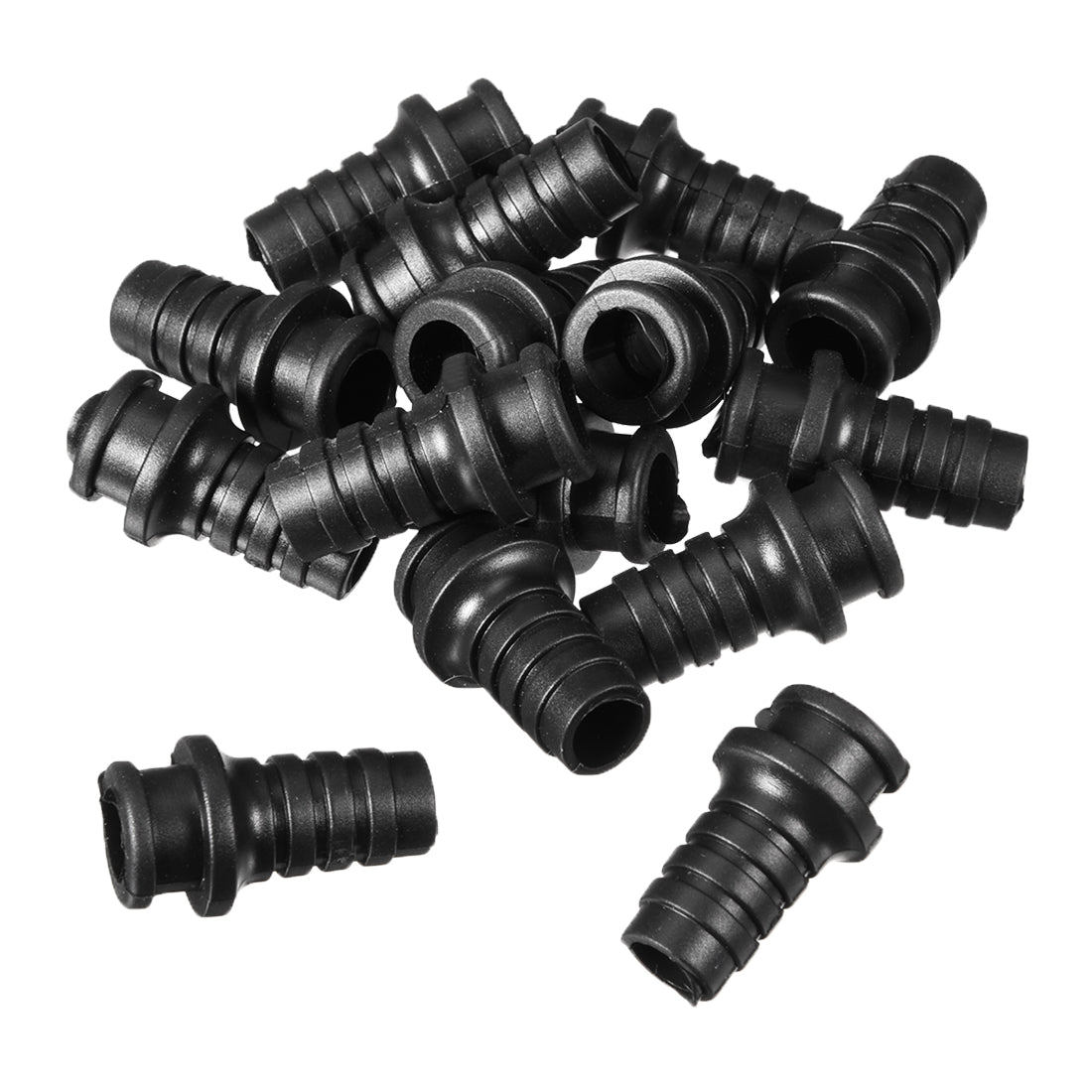 uxcell Uxcell 15pcs 8-7mm PVC Strain Relief Cord Boot Protector Power Tool Hose Black