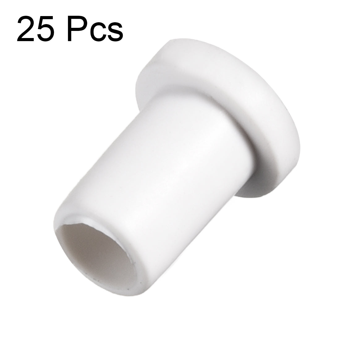 uxcell Uxcell 25Pcs 5mm Inner Dia PVC Strain Relief Cord Boot Protector Cable Sleeve Hose White