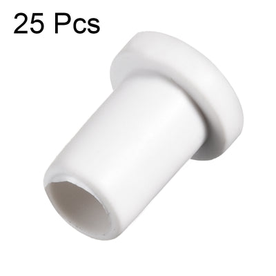 Harfington Uxcell 25Pcs 5mm Inner Dia PVC Strain Relief Cord Boot Protector Cable Sleeve Hose White