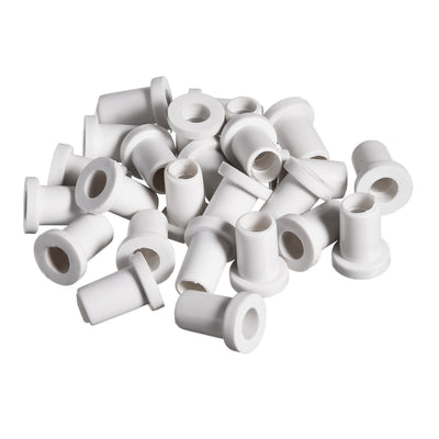 Harfington Uxcell 25Pcs 5mm Inner Dia PVC Strain Relief Cord Boot Protector Cable Sleeve Hose White