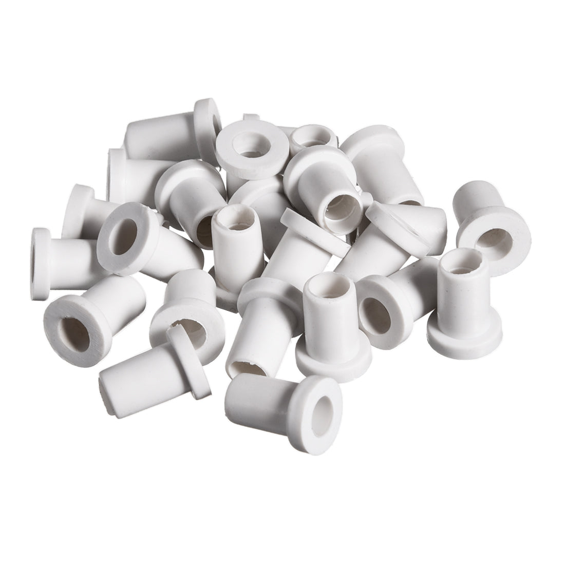 uxcell Uxcell 25Pcs 5mm Inner Dia PVC Strain Relief Cord Boot Protector Cable Sleeve Hose White