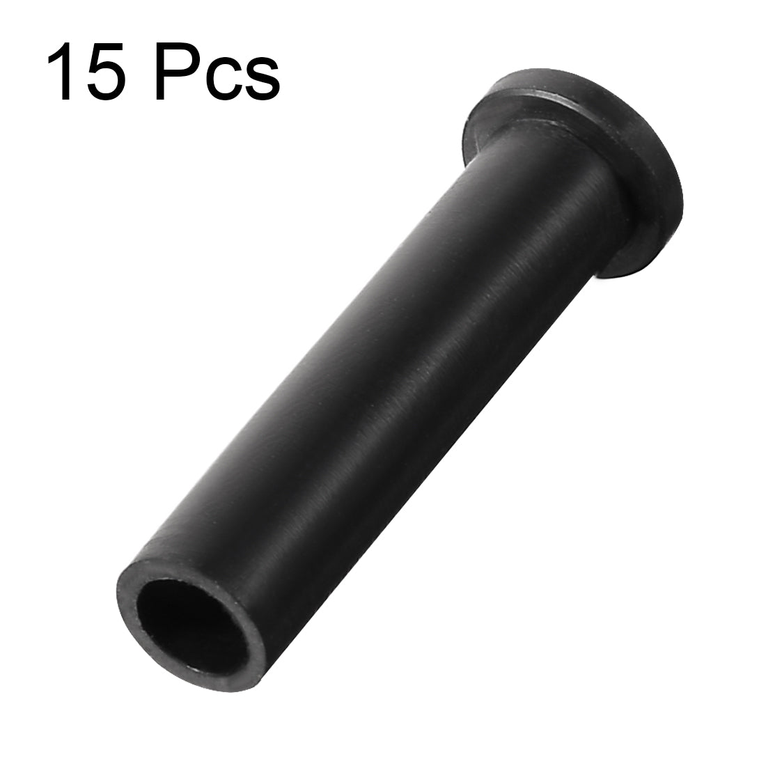 uxcell Uxcell 15 Pcs PVC Strain Relief Cord Boot Protector Cable Sleeve Hose 32mm Long Black