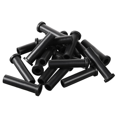 Harfington Uxcell 15 Pcs PVC Strain Relief Cord Boot Protector Cable Sleeve Hose 32mm Long Black