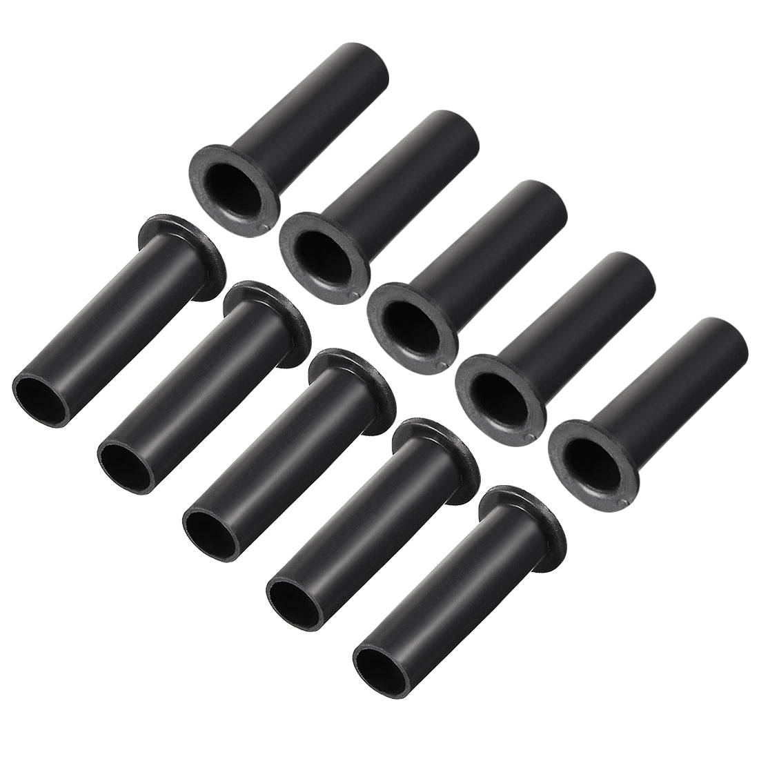 uxcell Uxcell 10 Pcs PVC Strain Relief Cord Boot Protector Cable Sleeve Hose 54mm Long Black