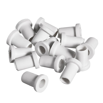 Harfington Uxcell 15Pcs 5mm Inner Dia PVC Strain Relief Cord Boot Protector Cable Sleeve Hose White
