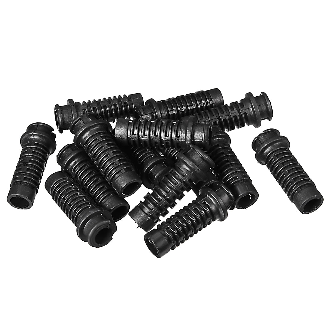 uxcell Uxcell 15pcs 7.5-8mm PVC Strain Relief Cord Boot Protector Power Tool Hose Black