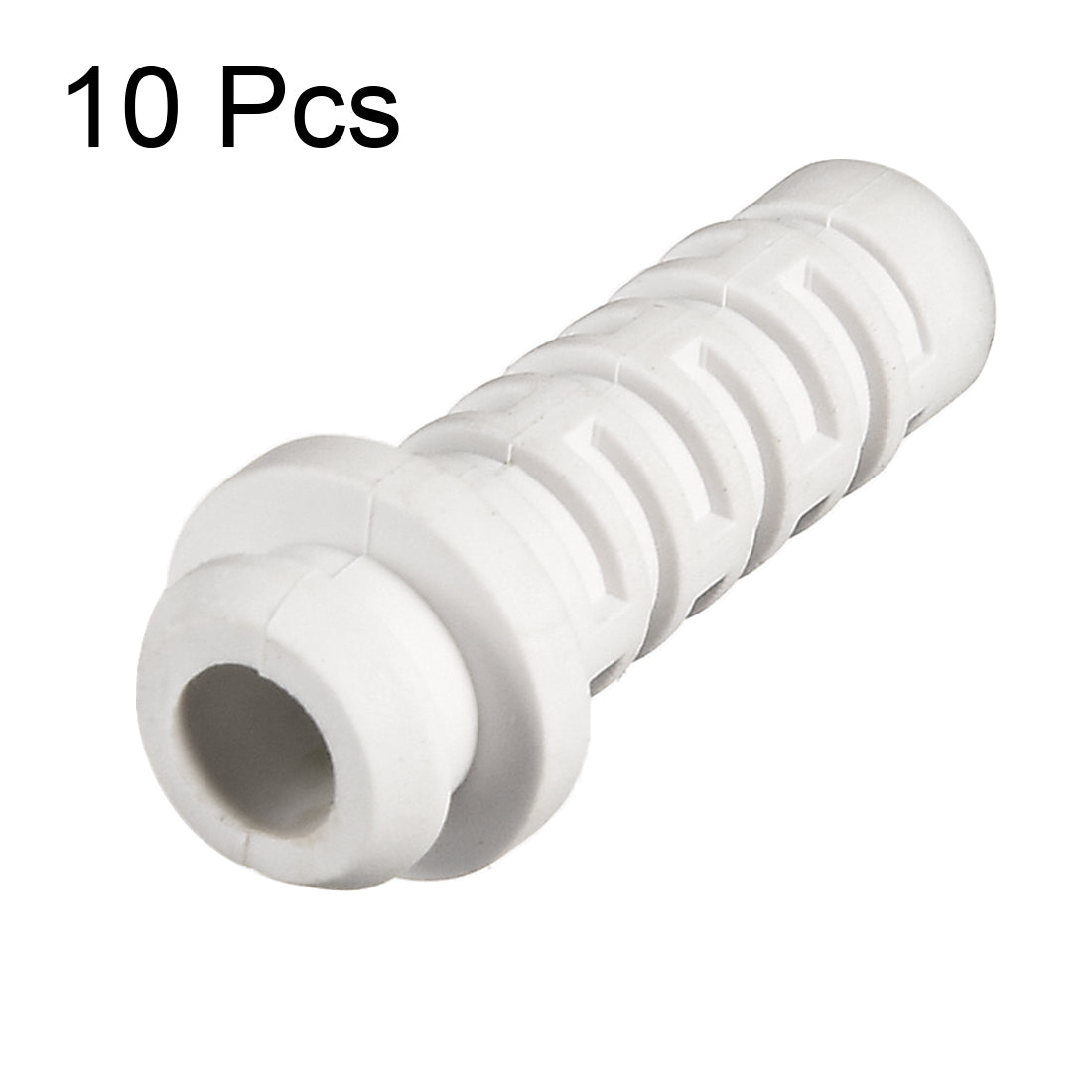 uxcell Uxcell 10pcs 5mm Inner Dia PVC Strain Relief Cord Boot Protector Power Tool Hose White