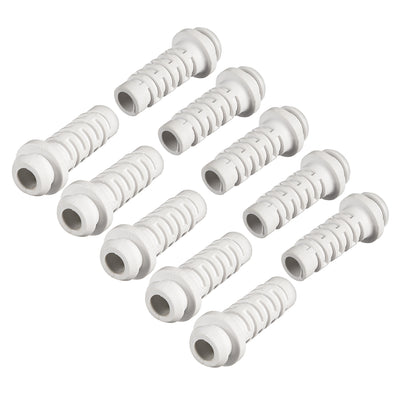 Harfington Uxcell 10pcs 5mm Inner Dia PVC Strain Relief Cord Boot Protector Power Tool Hose White