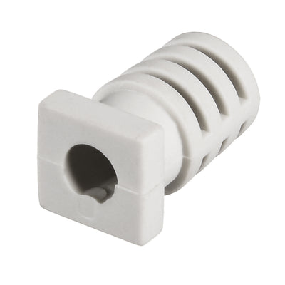 Harfington Uxcell 20Pcs 5.7mm Inner Dia PVC Square Strain Relief Cord Boot Protector Sleeve Power Tool Hose White