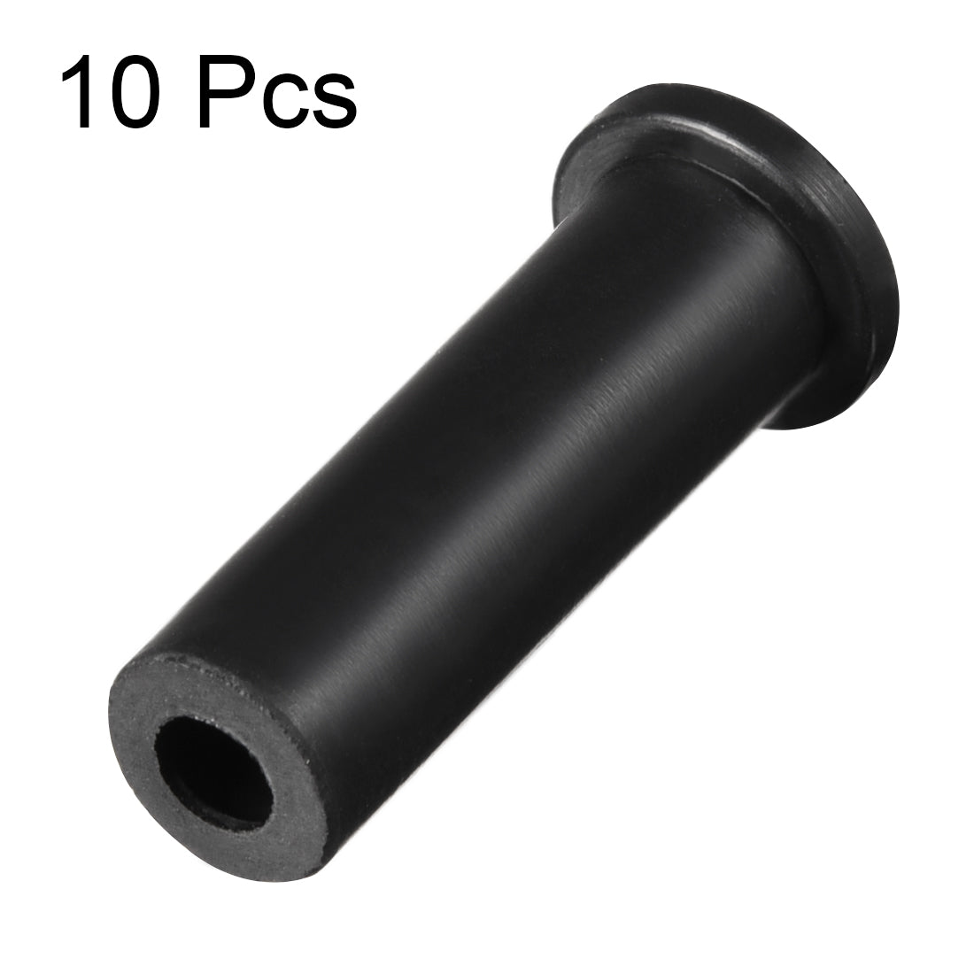 uxcell Uxcell 10pcs 10-6mm PVC Strain Relief Cord Boot Protector 39mm for Power Tool  Black