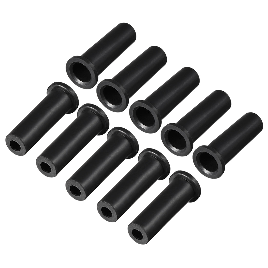 uxcell Uxcell 10pcs 10-6mm PVC Strain Relief Cord Boot Protector 39mm for Power Tool  Black
