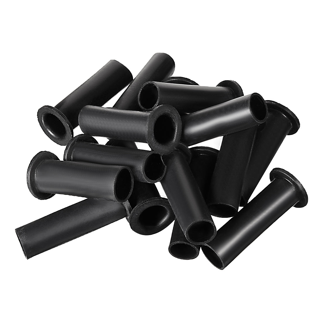 uxcell Uxcell 15 Pcs PVC Strain Relief Cord Boot Protector Cable Sleeve Hose 54mm Long Black