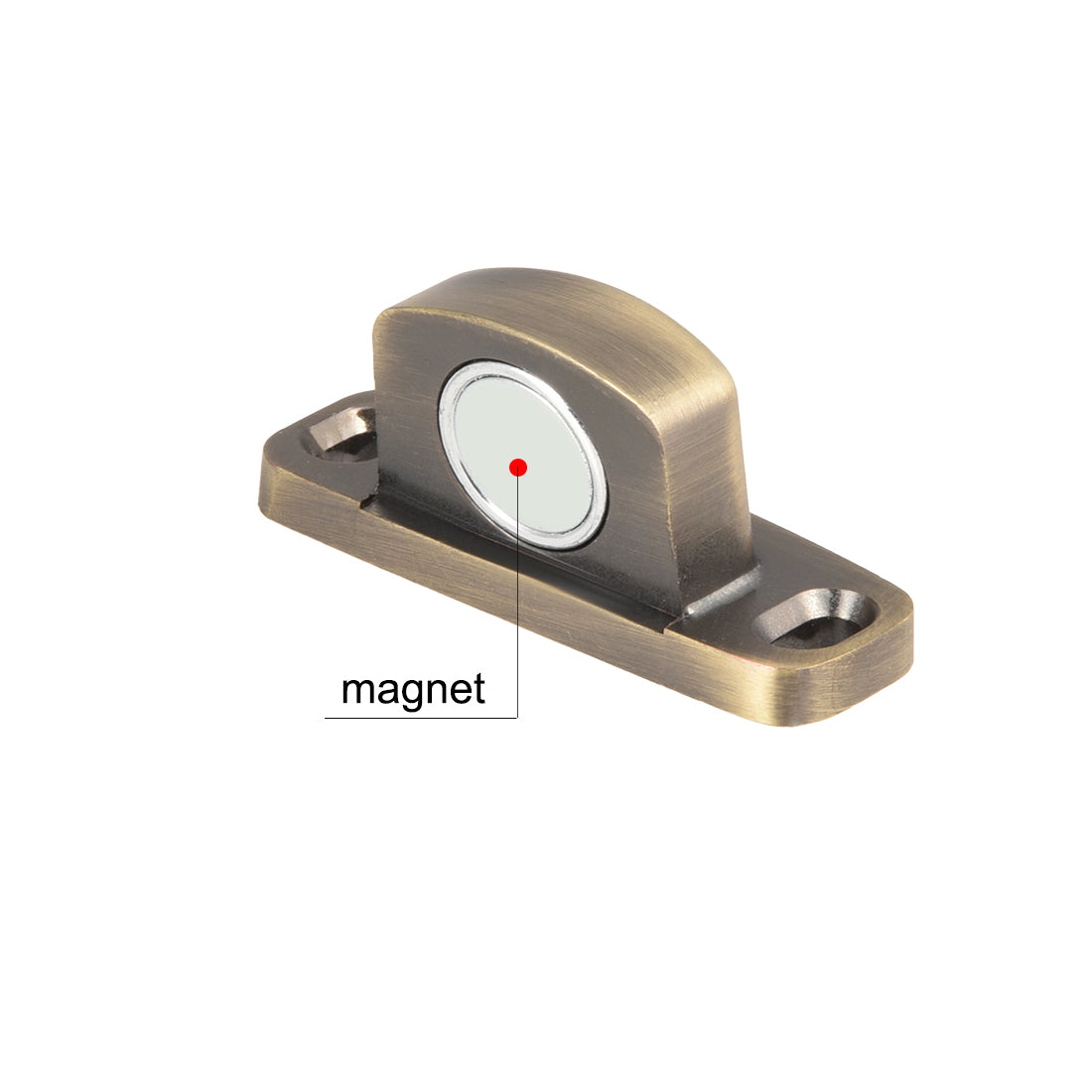 uxcell Uxcell Floor Door Magnetic Stop Zinc Alloy Doorstop Holder Stopper with Screws Bronze Tone
