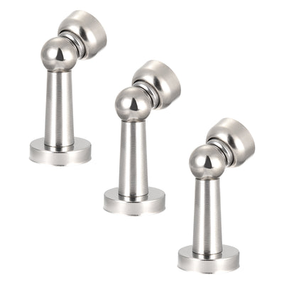 Harfington Uxcell Stainless Steel Door Magnetic Catch Holder Stopper Doorstop Polished Finish Silver Tone 3pcs