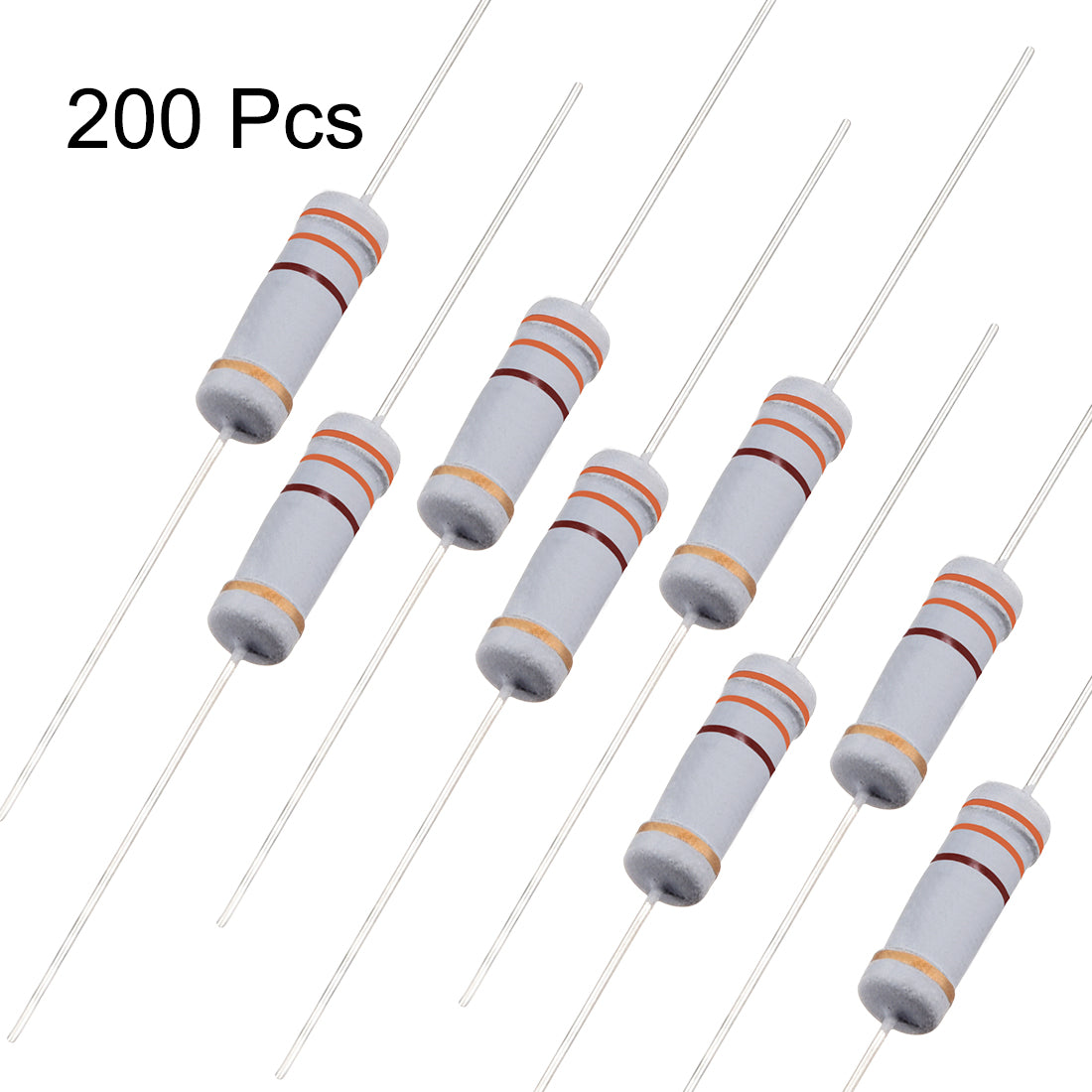 uxcell Uxcell 1W 330 Ohm Carbon Film Resistor 5% Tolerance 4 Color Bands Fixed Resistor 200Pcs