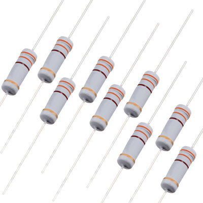 uxcell Uxcell 1W 330 Ohm Carbon Film Resistor 5% Tolerance 4 Color Bands Fixed Resistor 200Pcs
