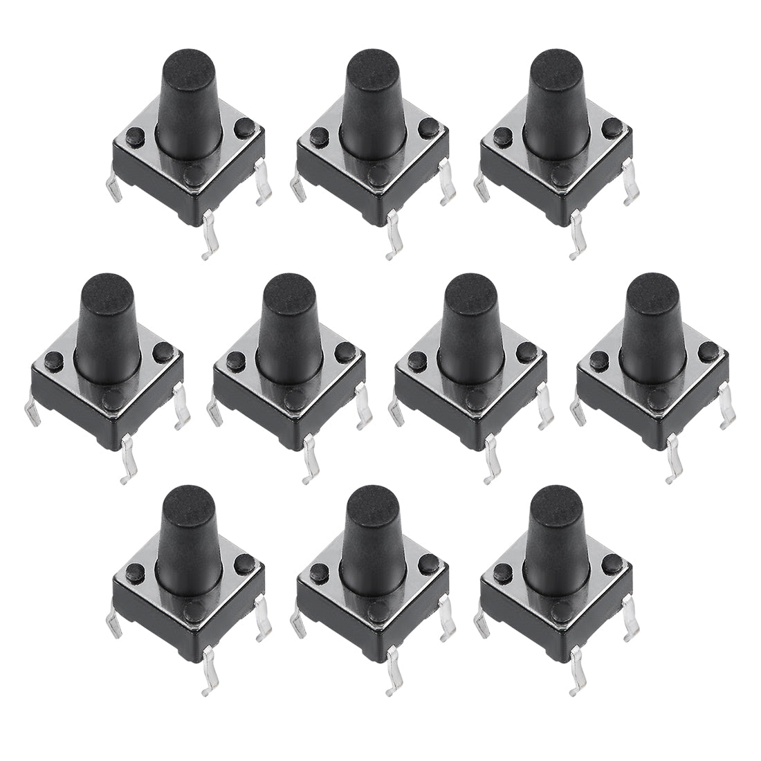 Uxcell 6x6x9.5mm Panel Mini/Micro/Small PCB Momentary Tactile Tact Push ...