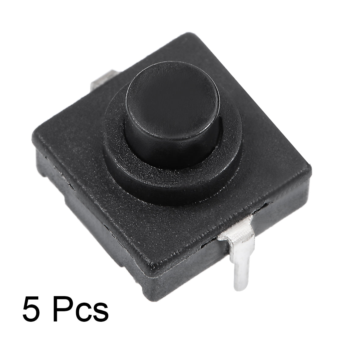uxcell Uxcell 5 Pcs 12x12x9mm Size 2 Poles PCB Latching Tactile Tact Push Button Switch for Torch
