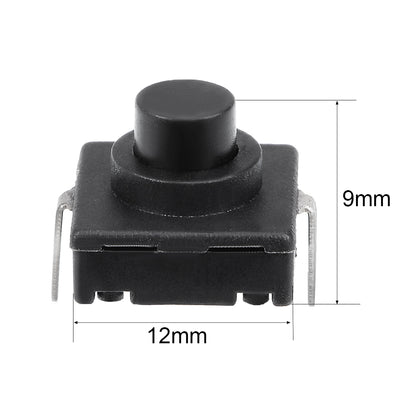 Harfington Uxcell 5 Pcs 12x12x9mm Size 2 Poles PCB Latching Tactile Tact Push Button Switch for Torch