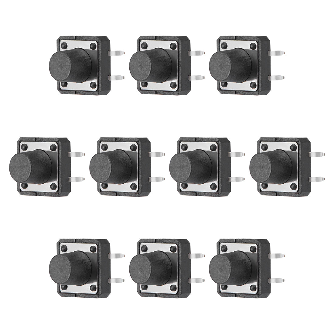 Uxcell 12x12x9mm Panel Mini/Micro/Small PCB Momentary Tactile Tact Push ...