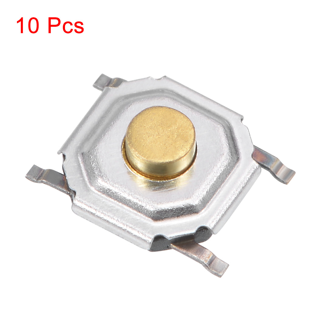 uxcell Uxcell 10PCS 5x5x2mm Momentary Panel PCB Surface Mounted Devices SMT Mount 4 Pins Push Button SPST Tactile Tact Switch