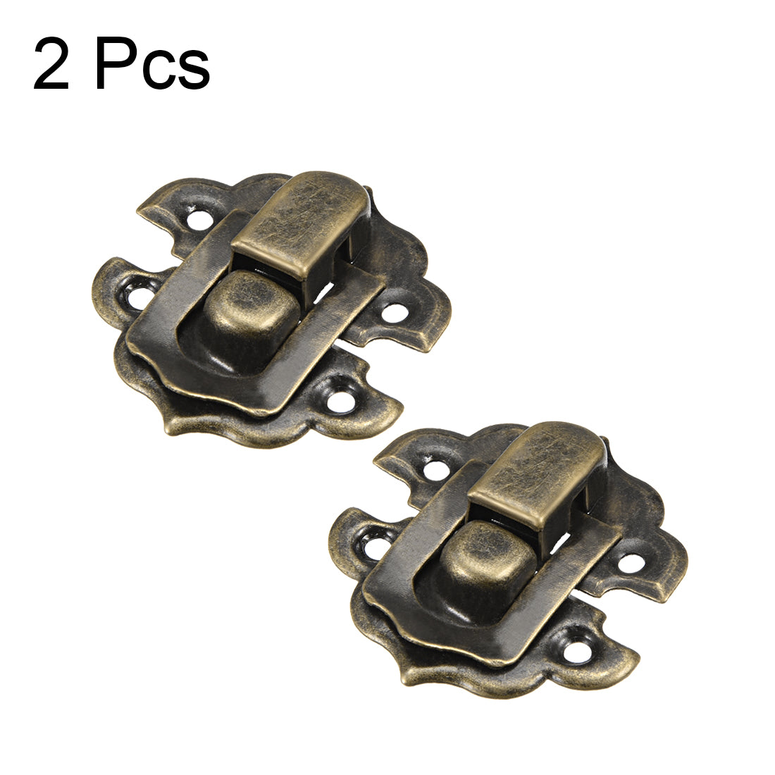 uxcell Uxcell Box Latch, Small Size Bronze Decorative Hasp Jewelry cases Catch w Screws 2 Sets