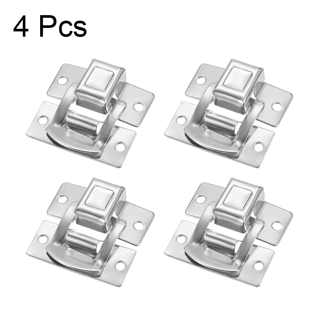 uxcell Uxcell Box Latch, Small Size Silver Tone Hasp Jewelry cases Catch w Screws 4 Pcs
